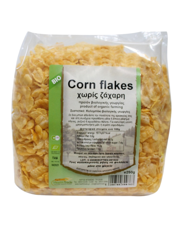 Corn flakes βιολογικά χωρίς ζάχαρη 250gr