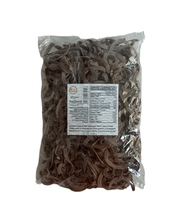 Λαζάνια χαρουπιού και φραγκόσυκου 500gr