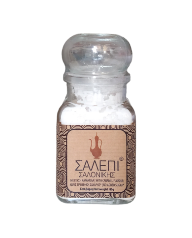 Σαλέπι με γεύση καραμέλα χωρίς προσθήκη ζάχαρης 80gr Σαλέπι με γεύση καραμέλα χωρίς προσθήκη ζάχαρης 80gr