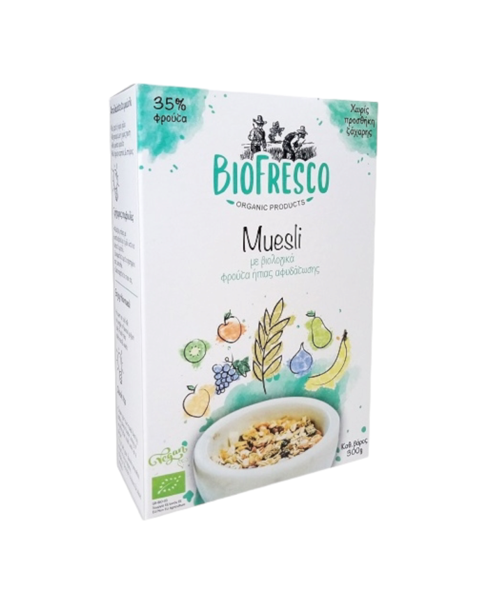 Μούσλι με 35% ελληνικά φρούτα ήπιας αφυδάτωσης “Βιοφρέσκο” 300gr